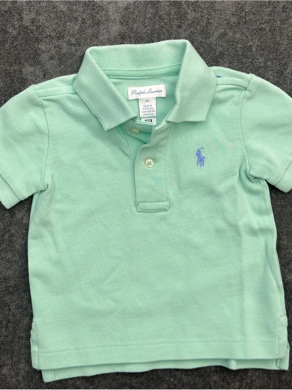 Ralph Lauren Toddler Mint Polo with Blue Pony